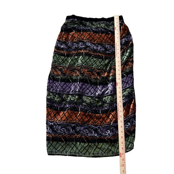 Patricia Rhodes Couture Silk Blend Floral Print Skirt Women's Size 10 Multicolor - Picture 8 of 10